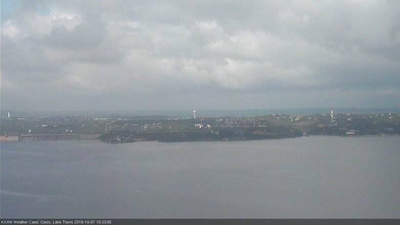 Lake Travis webcam, October 7, 2016 9:55 AM CT