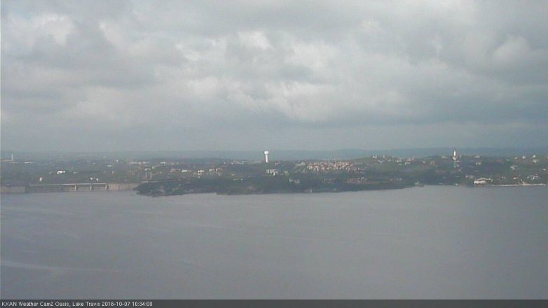 Lake Travis webcam, October 7, 2016 10:00 AM CT