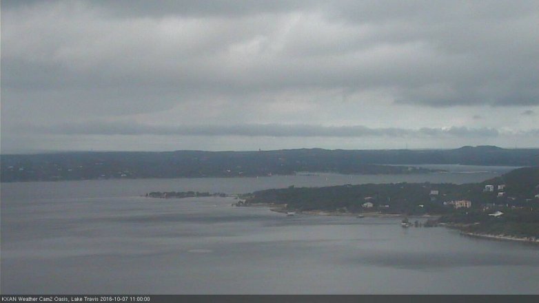 Lake Travis webcam, October 7, 2016 10:10 AM CT