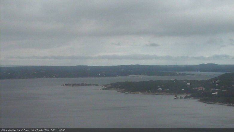 Lake Travis webcam, October 7, 2016 10:35 AM CT