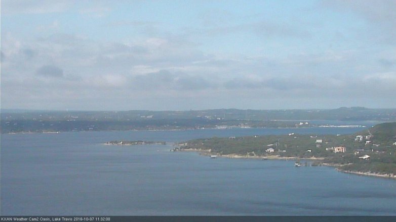 Lake Travis webcam, October 7, 2016 10:40 AM CT
