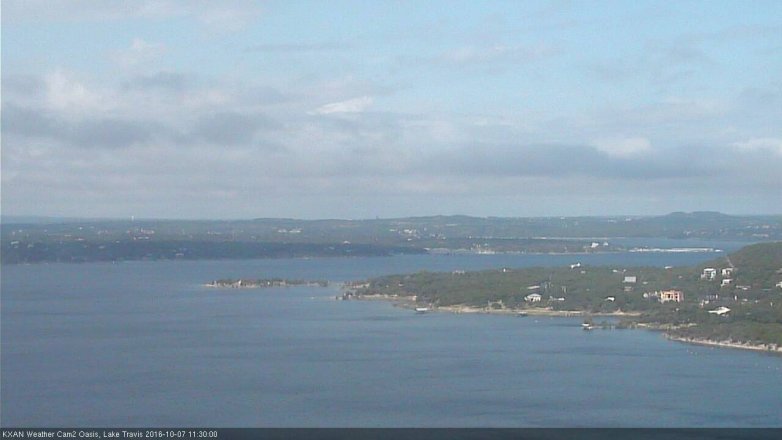 Lake Travis webcam, October 7, 2016 10:55 AM CT