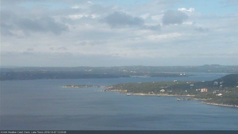 Lake Travis webcam, October 7, 2016 11:15 AM CT