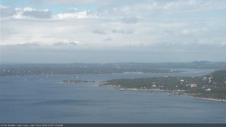 Lake Travis webcam, October 7, 2016 11:45 AM CT