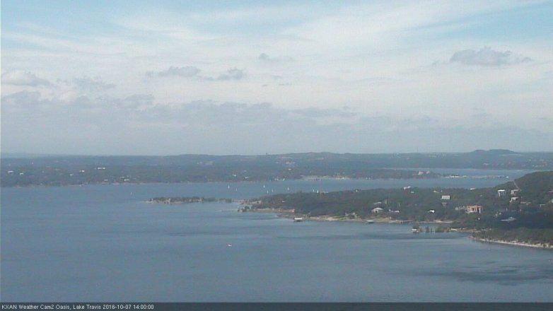 Lake Travis webcam, October 7, 2016 1:20 PM CT