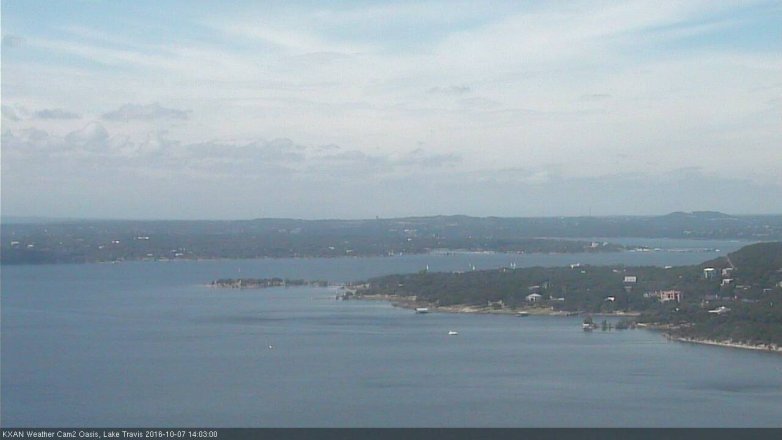 Lake Travis webcam, October 7, 2016 1:30 PM CT