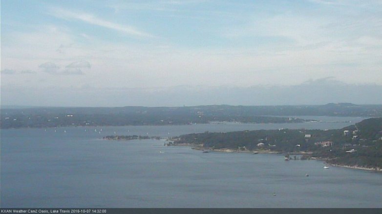 Lake Travis webcam, October 7, 2016 1:55 PM CT