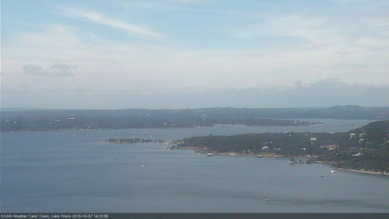 Lake Travis webcam, October 7, 2016 2:05 PM CT