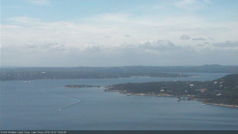 Lake Travis webcam, October 7, 2016 2:20 PM CT