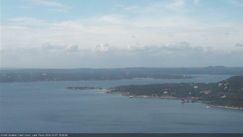 Lake Travis webcam, October 7, 2016 2:25 PM CT
