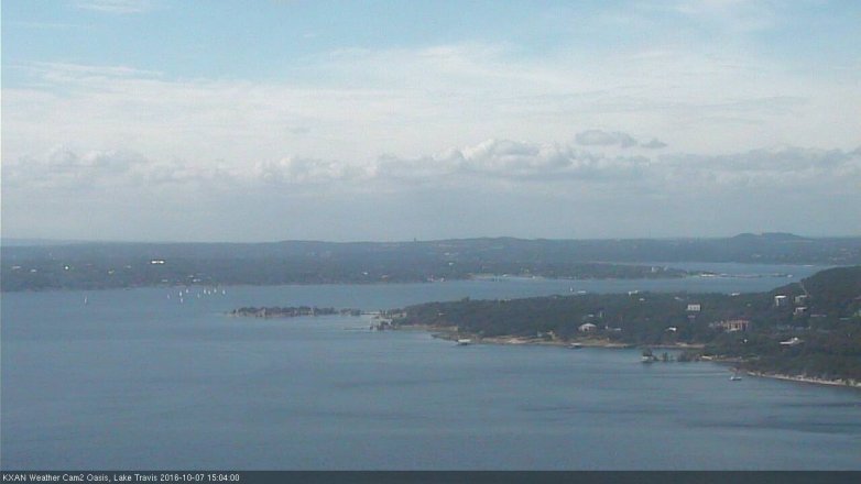 Lake Travis webcam, October 7, 2016 2:35 PM CT