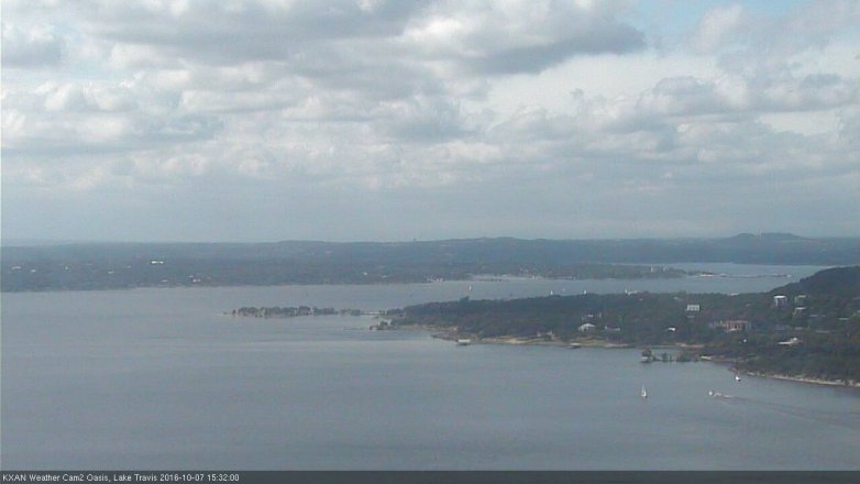Lake Travis webcam, October 7, 2016 2:55 PM CT