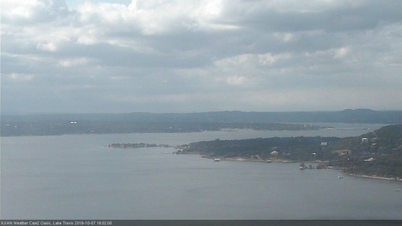 Lake Travis webcam, October 7, 2016 3:15 PM CT
