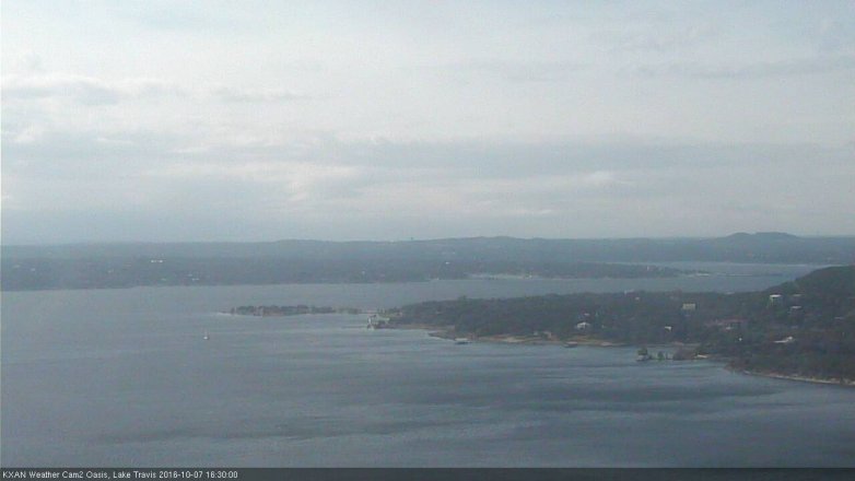Lake Travis webcam, October 7, 2016 3:45 PM CT