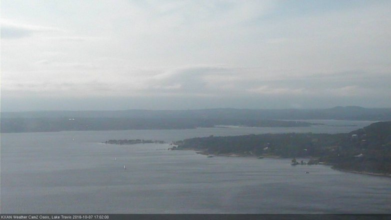 Lake Travis webcam, October 7, 2016 4:05 PM CT