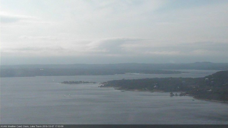 Lake Travis webcam, October 7, 2016 4:35 PM CT