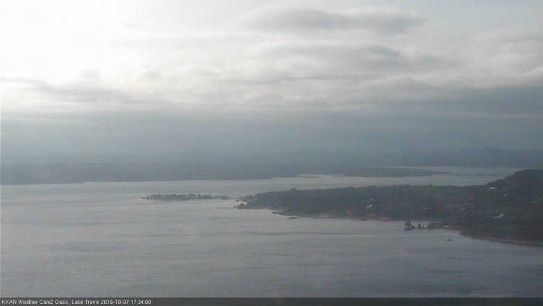 Lake Travis webcam, October 7, 2016 5:00 PM CT