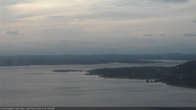 Lake Travis webcam, October 7, 2016 5:45 PM CT