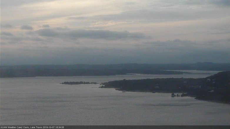 Lake Travis webcam, October 7, 2016 5:55 PM CT