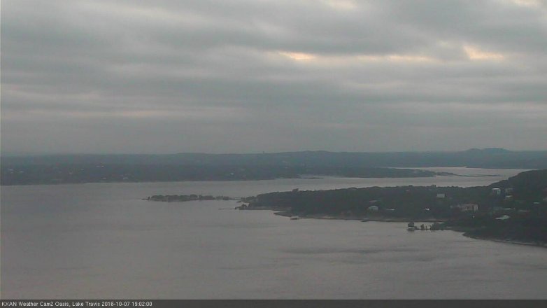 Lake Travis webcam, October 7, 2016 6:20 PM CT