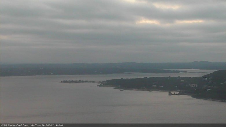 Lake Travis webcam, October 7, 2016 6:25 PM CT