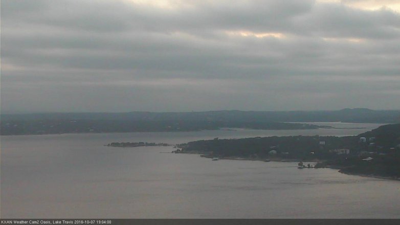 Lake Travis webcam, October 7, 2016 6:30 PM CT
