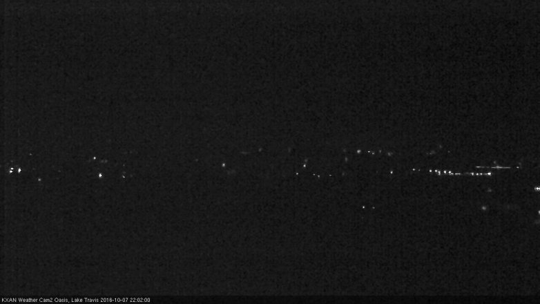 Lake Travis webcam, October 7, 2016 9:15 PM CT