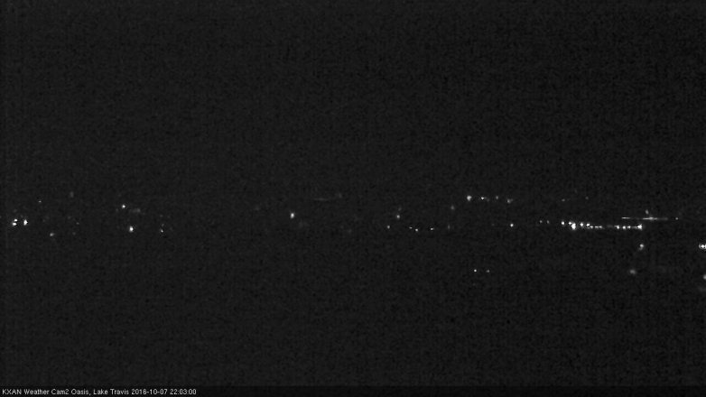 Lake Travis webcam, October 7, 2016 9:30 PM CT