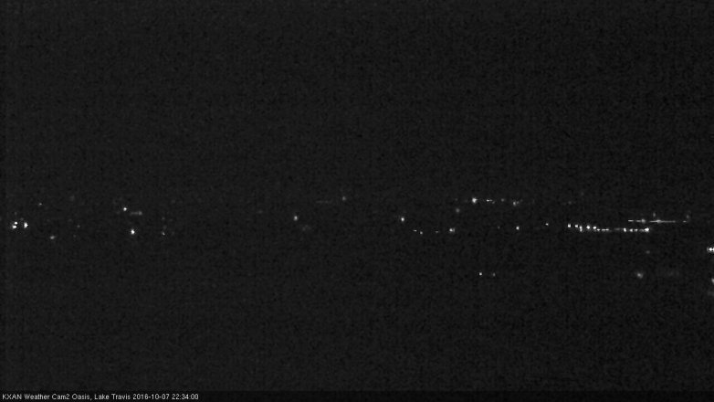 Lake Travis webcam, October 7, 2016 10:00 PM CT