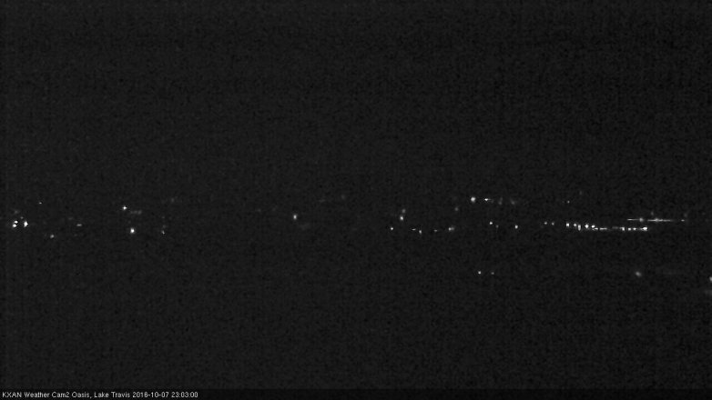 Lake Travis webcam, October 7, 2016 10:15 PM CT
