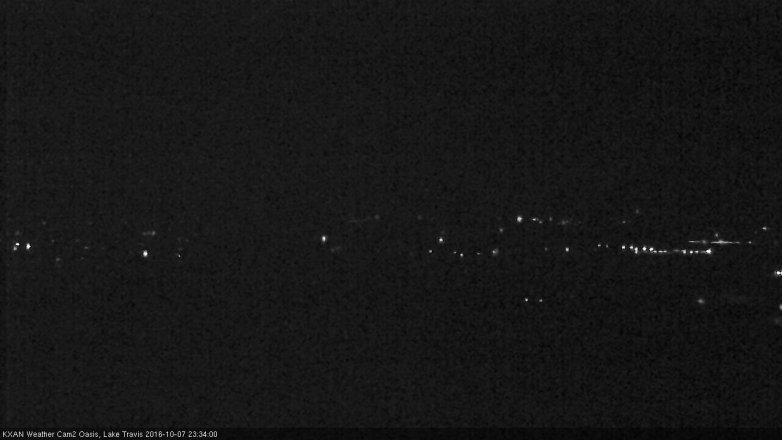 Lake Travis webcam, October 7, 2016 10:45 PM CT