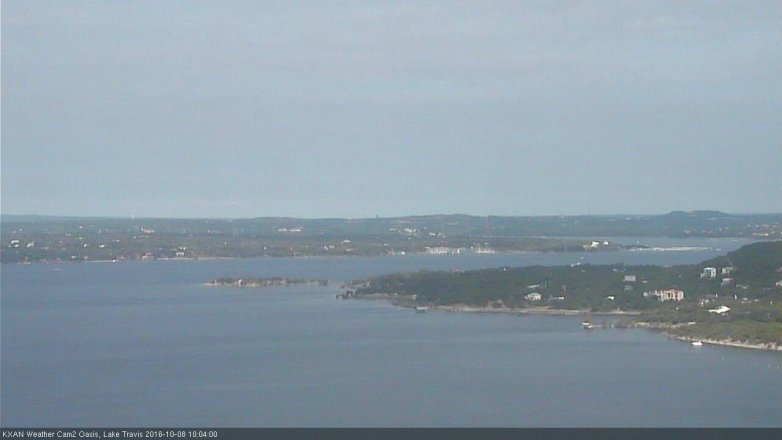 Lake Travis webcam, October 8, 2016 9:25 AM CT