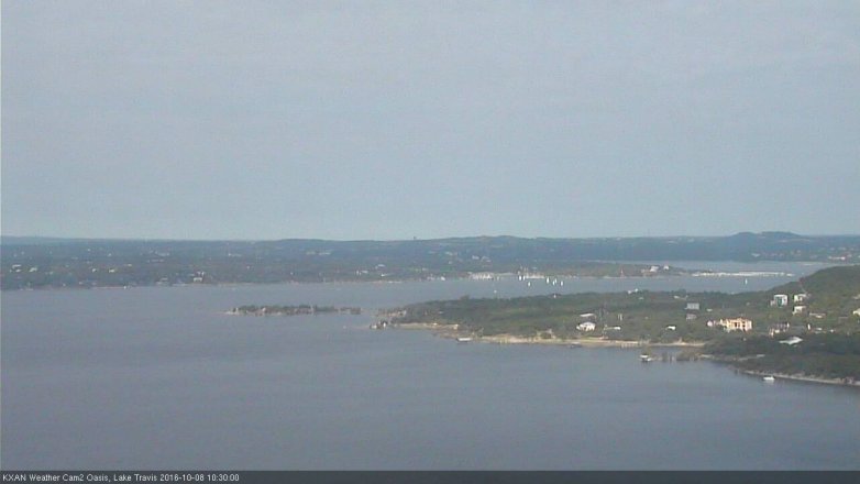 Lake Travis webcam, October 8, 2016 9:40 AM CT