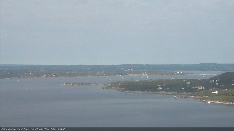 Lake Travis webcam, October 8, 2016 9:55 AM CT