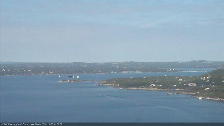 Lake Travis webcam, October 8, 2016 10:15 AM CT