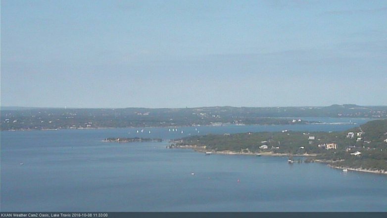 Lake Travis webcam, October 8, 2016 10:40 AM CT