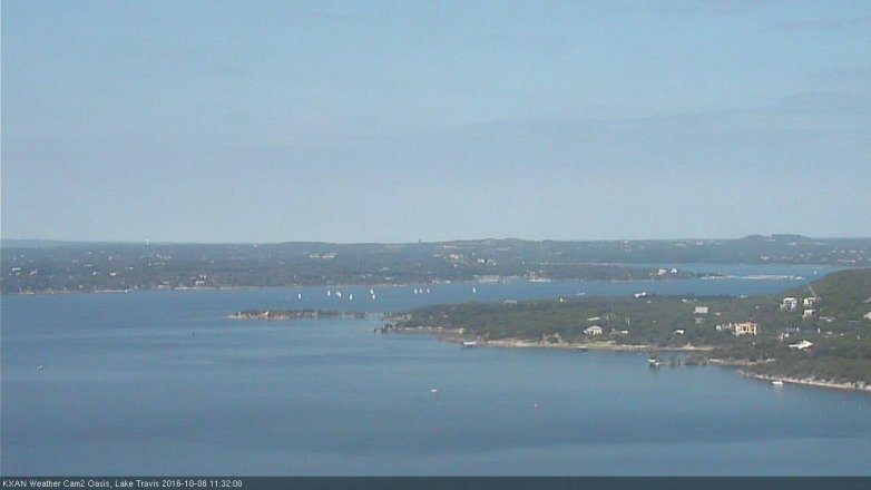 Lake Travis webcam, October 8, 2016 10:45 AM CT