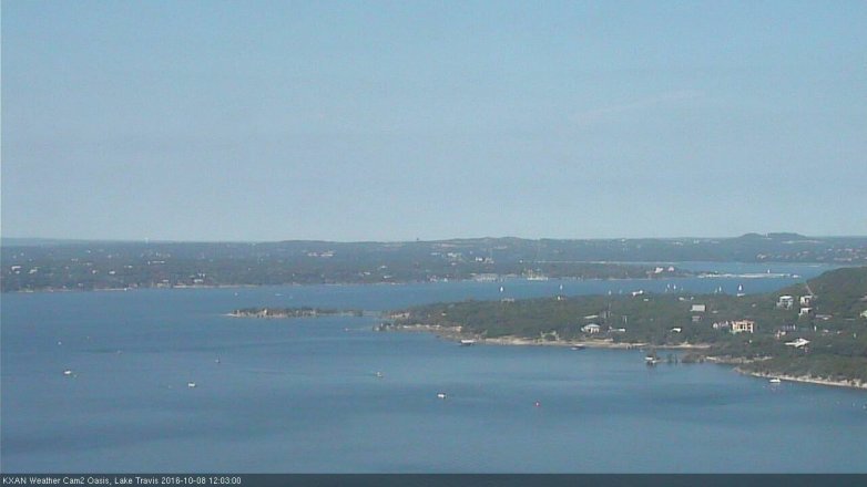 Lake Travis webcam, October 8, 2016 11:10 AM CT