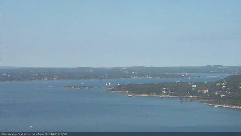 Lake Travis webcam, October 8, 2016 12:00 PM CT