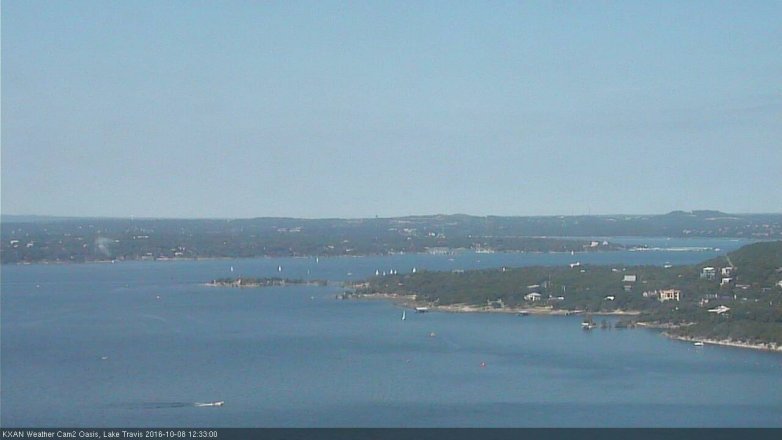 Lake Travis webcam, October 8, 2016 12:05 PM CT