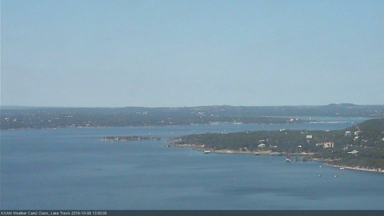 Lake Travis webcam, October 8, 2016 12:10 PM CT