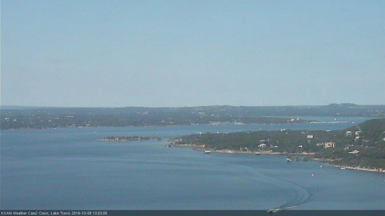 Lake Travis webcam, October 8, 2016 12:30 PM CT