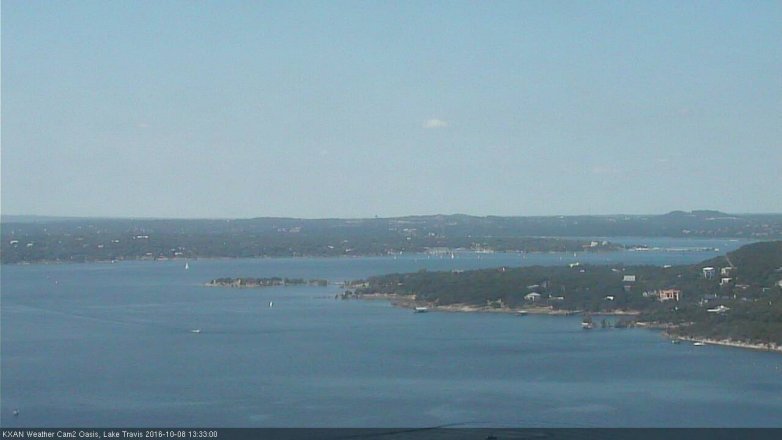 Lake Travis webcam, October 8, 2016 1:00 PM CT