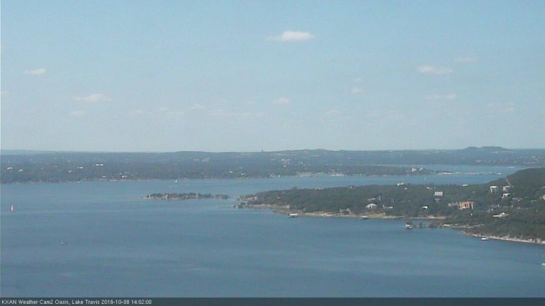 Lake Travis webcam, October 8, 2016 1:20 PM CT