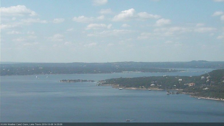 Lake Travis webcam, October 8, 2016 1:40 PM CT