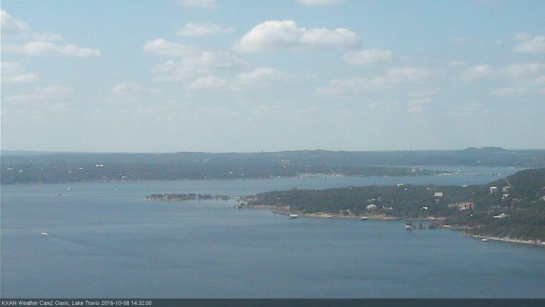 Lake Travis webcam, October 8, 2016 1:55 PM CT