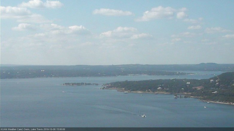 Lake Travis webcam, October 8, 2016 2:05 PM CT