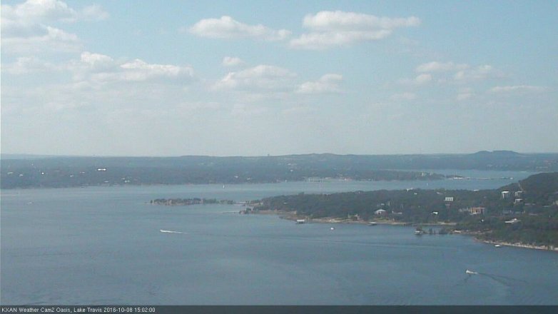 Lake Travis webcam, October 8, 2016 2:10 PM CT
