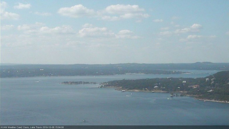 Lake Travis webcam, October 8, 2016 2:15 PM CT