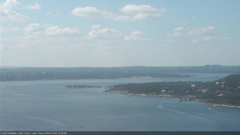 Lake Travis webcam, October 8, 2016 2:20 PM CT
